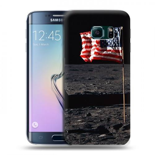 Дизайнерский пластиковый чехол для Samsung Galaxy S6 Edge Флаг США