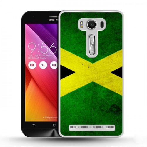 Дизайнерский пластиковый чехол для ASUS Zenfone 2 Laser Флаг Ямайки