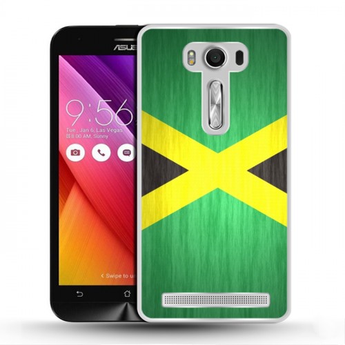 Дизайнерский пластиковый чехол для ASUS Zenfone 2 Laser Флаг Ямайки
