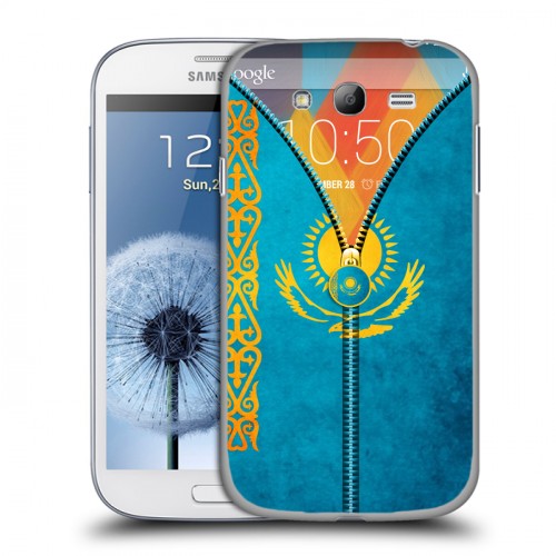 Дизайнерский пластиковый чехол для Samsung Galaxy Grand Флаг Казахстана