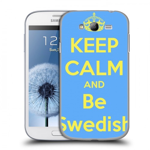 Дизайнерский пластиковый чехол для Samsung Galaxy Grand Флаг Швеции