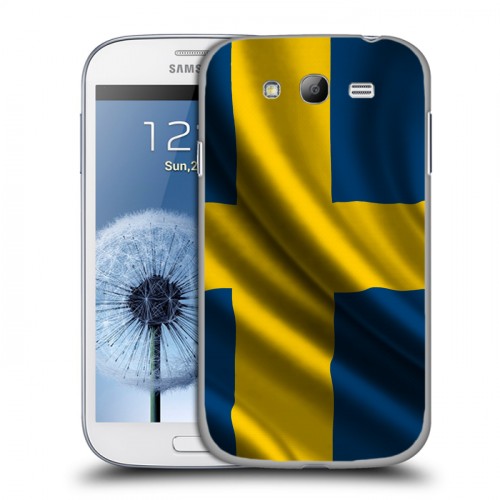 Дизайнерский пластиковый чехол для Samsung Galaxy Grand Флаг Швеции