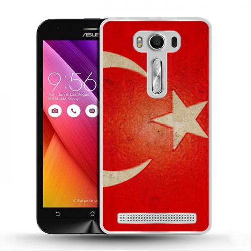Дизайнерский пластиковый чехол для ASUS Zenfone 2 Laser Флаг Турции