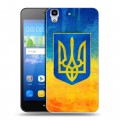 Дизайнерский пластиковый чехол для Huawei Y6 Флаг Украины