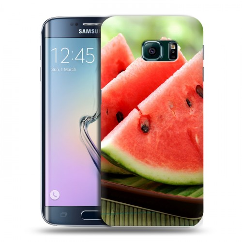 Дизайнерский силиконовый чехол для Samsung Galaxy S6 Edge Арбузы