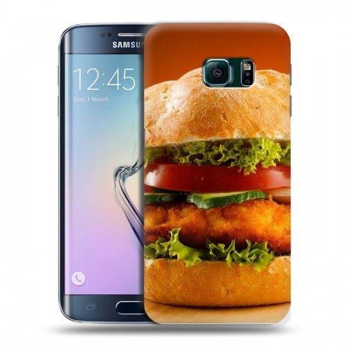 Дизайнерский силиконовый чехол для Samsung Galaxy S6 Edge Бургеры