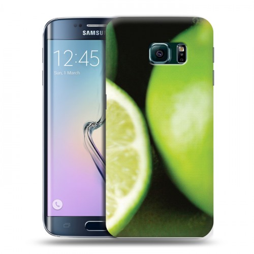 Дизайнерский пластиковый чехол для Samsung Galaxy S6 Edge Лайм