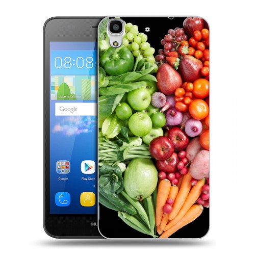 Дизайнерский пластиковый чехол для Huawei Y6 Овощи