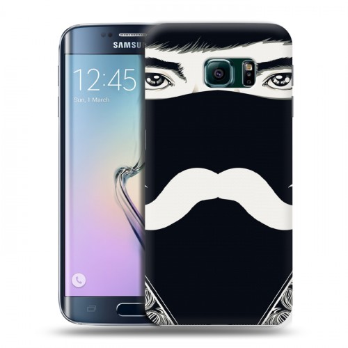 Дизайнерский пластиковый чехол для Samsung Galaxy S6 Edge Маски Black White