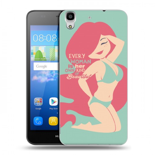 Дизайнерский пластиковый чехол для Huawei Y6 Пляжная красота