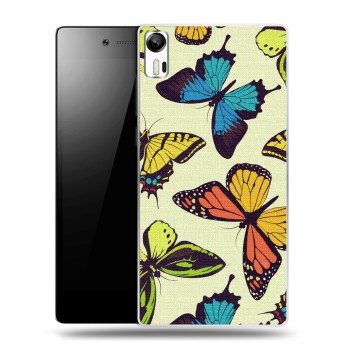 Дизайнерский силиконовый чехол для Lenovo Vibe Shot Узоры бабочки (на заказ)