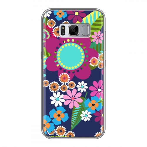 Дизайнерский силиконовый чехол для Samsung Galaxy S8 Plus Цветочные паттерны