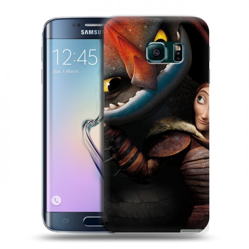 Дизайнерский пластиковый чехол для Samsung Galaxy S6 Edge Как приручить дракона