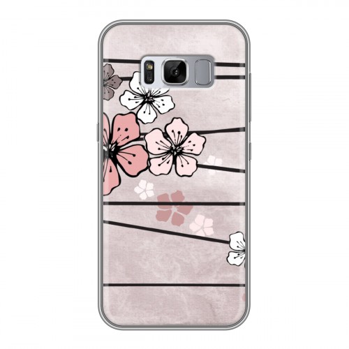 Дизайнерский силиконовый чехол для Samsung Galaxy S8 Plus Японские розовые мотивы