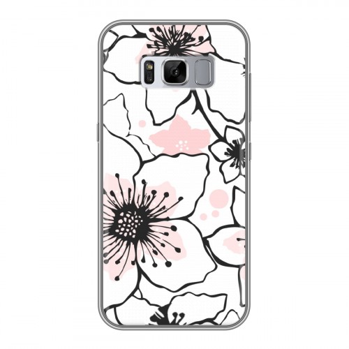 Дизайнерский силиконовый чехол для Samsung Galaxy S8 Plus Японские розовые мотивы