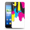 Дизайнерский пластиковый чехол для Huawei Y6 Потекшие краски