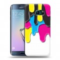 Дизайнерский силиконовый чехол для Samsung Galaxy S6 Edge Потекшие краски