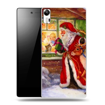 Дизайнерский силиконовый чехол для Lenovo Vibe Shot Дед мороз и Санта (на заказ)