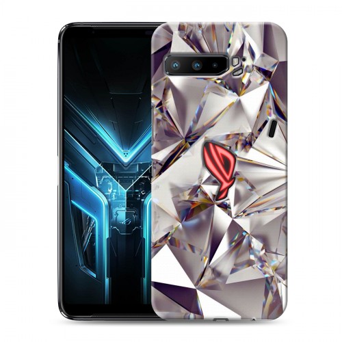 Дизайнерский силиконовый с усиленными углами чехол для ASUS ROG Phone 3 Кристаллы