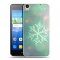 Дизайнерский пластиковый чехол для Huawei Y6 Снежинки