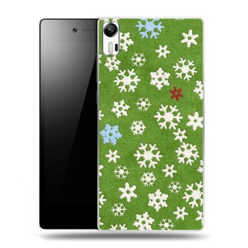 Дизайнерский силиконовый чехол для Lenovo Vibe Shot Снежинки (на заказ)