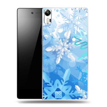 Дизайнерский силиконовый чехол для Lenovo Vibe Shot Снежинки (на заказ)