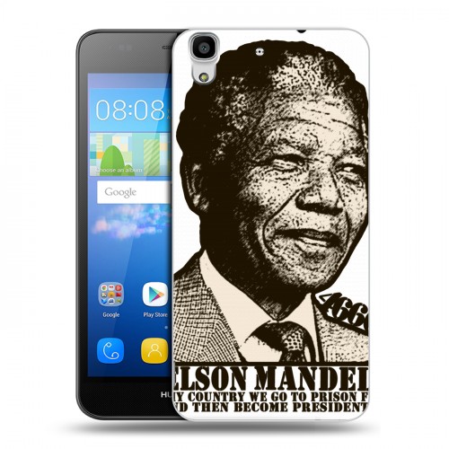 Дизайнерский пластиковый чехол для Huawei Y6 Нельсон Мандела