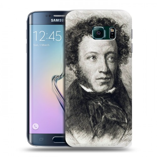 Дизайнерский пластиковый чехол для Samsung Galaxy S6 Edge Александр Пушкин