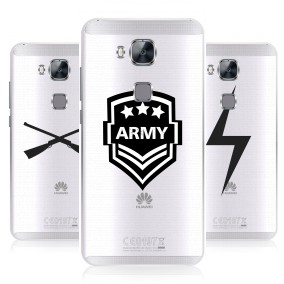 Дизайнерский силиконовый чехол для Huawei G8 Прозрачные армия