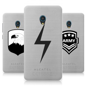 Дизайнерский силиконовый чехол для Alcatel U5 Прозрачные армия