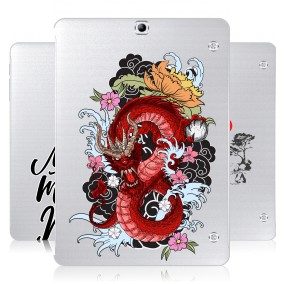 Дизайнерский силиконовый чехол для Samsung Galaxy Tab S2 9.7 прозрачные