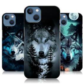 Дизайнерский силиконовый чехол для Iphone 13 Волки