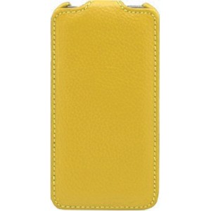 Чехол кожаный книжка вертикальная для HTC Butterfly Желтый