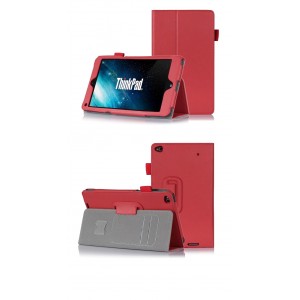 Чехол подставка с внутренними отсеками серия Full Cover для Lenovo ThinkPad 8 Красный