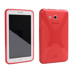 Силиконовый чехол X для Samsung Galaxy Tab 3 Lite 7.0 Красный