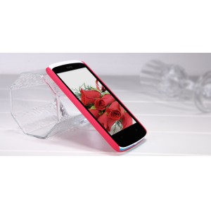 Пластиковый матовый премиум чехол для HTC Desire 500 Красный