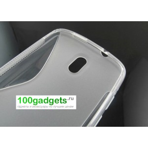 Силиконовый чехол S для HTC Desire 500 Белый