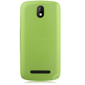 Пластиковая накладка полупрозрачная для HTC Desire 500 Зеленый