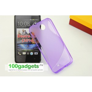 Силиконовый чехол S для HTC Desire 300 Фиолетовый