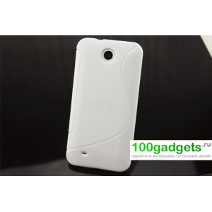 Силиконовый чехол S для HTC Desire 300 Белый