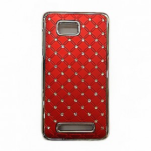 Пластиковый чехол со стразами для HTC Desire 400 Dual SIM Красный