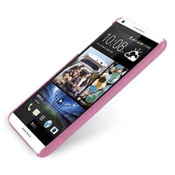 Кожаный чехол накладка серия Back Cover (нат. кожа) для HTC Desire 816 розовая
