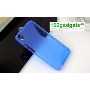 Силиконовый чехол S для HTC Desire 816 Синий