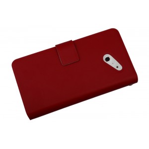 Кожаный чехол книжка горизонтальная для Huawei Ascend D2 Красный