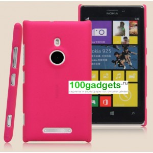 Пластиковый чехол матовый для Nokia Lumia 925 Розовый