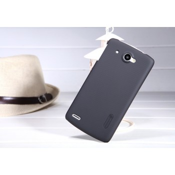 Пластиковый матовый чехол премиум для Lenovo IdeaPhone S920 Черный