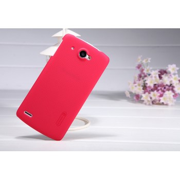 Пластиковый матовый чехол премиум для Lenovo IdeaPhone S920 Красный