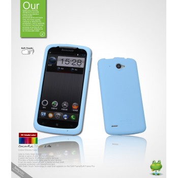 Силиконовый чехол премиум для Lenovo IdeaPhone S920 Голубой