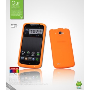 Силиконовый чехол премиум для Lenovo IdeaPhone S920 Оранжевый