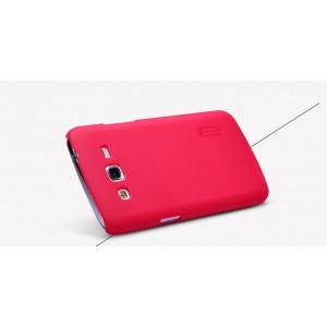 Пластиковый матовый нескользящий премиум чехол для Samsung Galaxy Grand 2 Красный